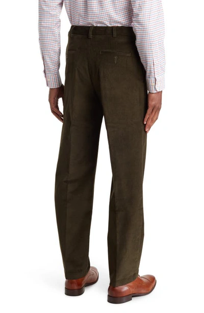 Shop Haggar Classic Fit Stretch Corduroy Pants In Military Green