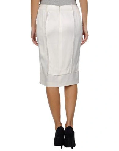 Shop John Galliano Midi Skirts In White