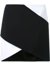 MUGLER cross-over mini skirt,DRYCLEANONLY
