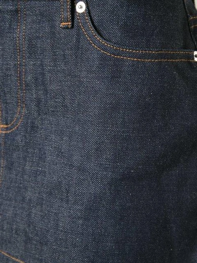 Apc Indigo Mini Denim Skirt In Blue