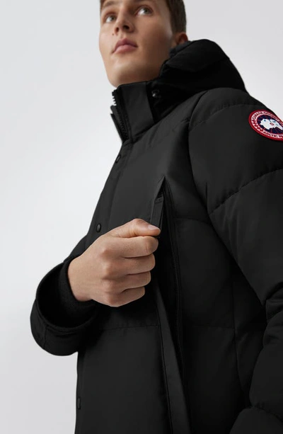 Canada Goose Macmillan Quilted Shell Hooded Down Parka In Black