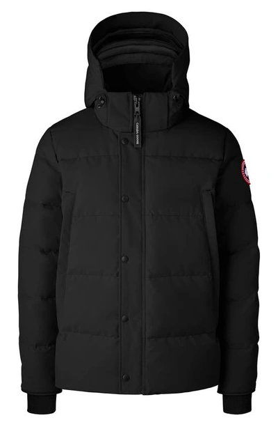 Canada Goose Macmillan Quilted Shell Hooded Down Parka In Black