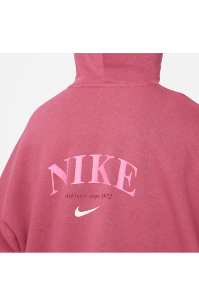 Shop Nike Kids' Full Zip Fleece Graphic Hoodie In Sweet Beet