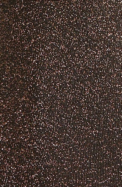 High Heel Jungle Glitterati Sparkle Cotton Blend Crew Socks In Copper