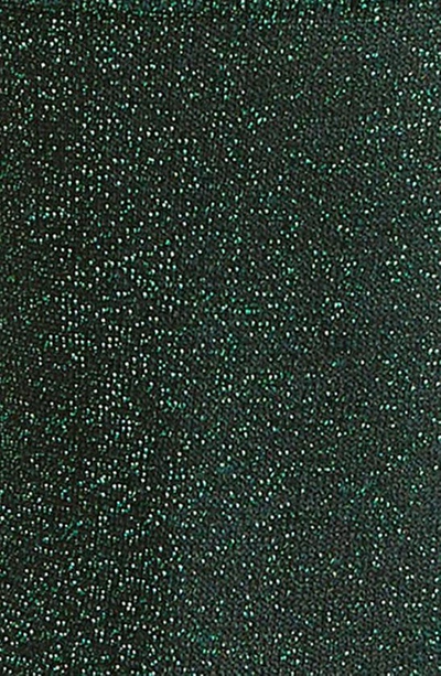 Shop High Heel Jungle Glitterati Sparkle Cotton Blend Crew Socks In Green