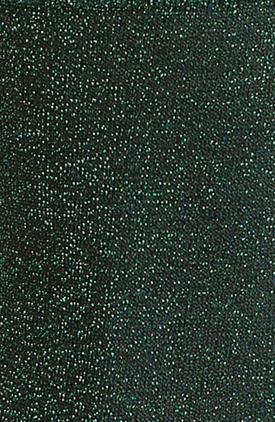 High Heel Jungle Glitterati Sparkle Cotton Blend Crew Socks In Green