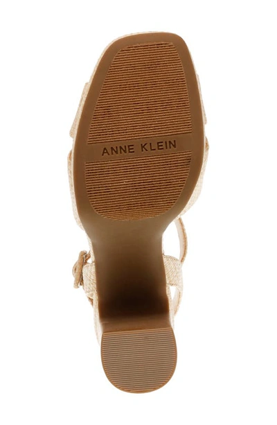 Shop Anne Klein Zada Platform Sandal In Natural Raffia