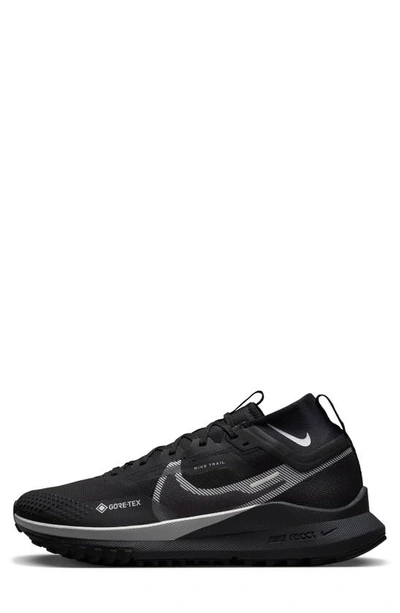 Shop Nike React Pegasus Trail 4 Gore-tex® Waterproof Running Shoe In Black/ Wolf Grey/ Silver