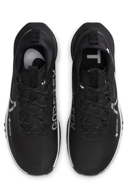 Shop Nike React Pegasus Trail 4 Gore-tex® Waterproof Running Shoe In Black/ Wolf Grey/ Silver
