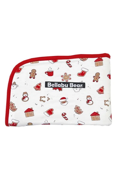 Shop Bellabu Bear Kids' Christmas Cookies Print Reversible Blanket In White With Christmas Cookies