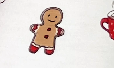 Shop Bellabu Bear Kids' Christmas Cookies Print Reversible Blanket In White With Christmas Cookies