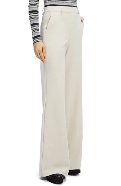 Shop Theory Terena High Waist Wide Leg Pants In Putty