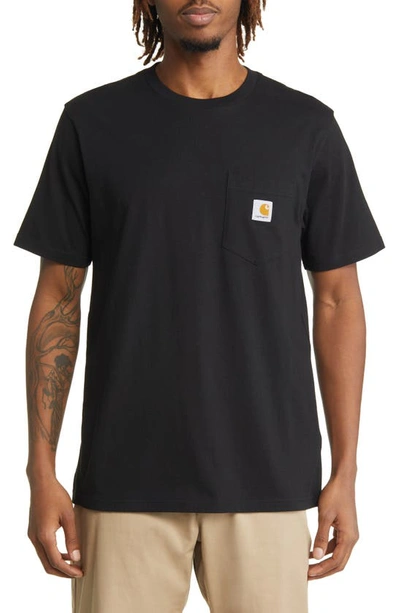 Carhartt Man T-shirt Midnight Blue Size Xl Cotton In Black