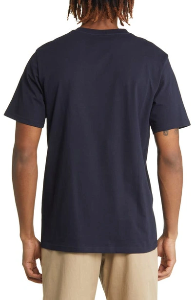 Shop Carhartt Work In Progress Logo Pocket T-shirt In Dark Navy