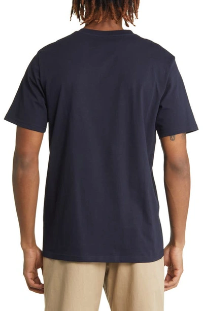 Shop Carhartt Logo Pocket T-shirt In Dark Navy