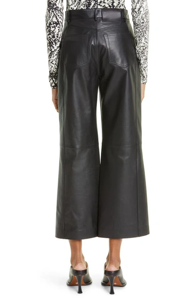 Shop Proenza Schouler White Label Leather Culotte Pants In Black