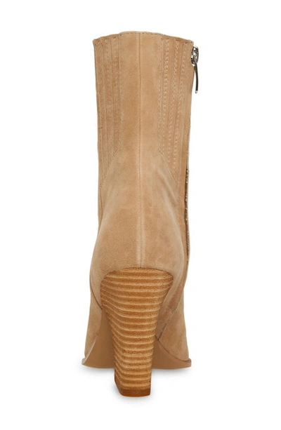 Shop Steve Madden Rickki Pointed Toe Boot In Tan Suede