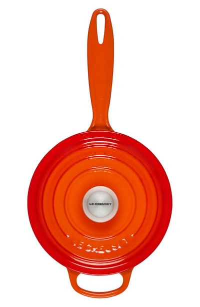Le Creuset Signature 2.25-quart Enameled Cast Iron Saucepan In Flame