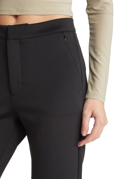 Good American Shiny Crop Scuba Trousers In Black001