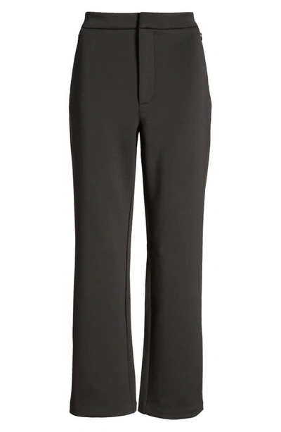 Shop Good American Shiny Crop Scuba Trousers In Black001