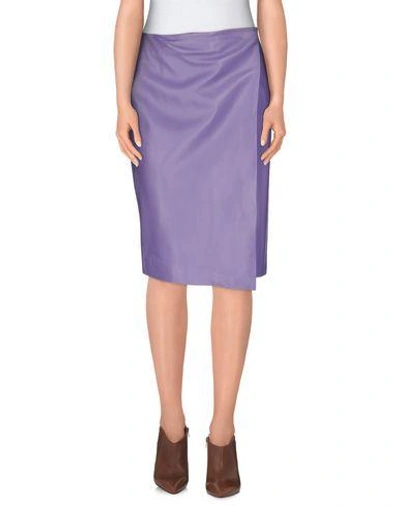 Shop Pedro Del Hierro Madrid Knee Length Skirt In Lilac