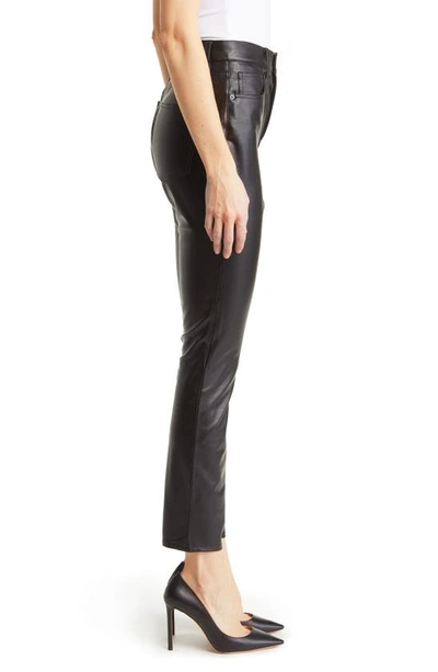 Shop Veronica Beard Maera High Rise Ankle Faux Leather Pants In Black