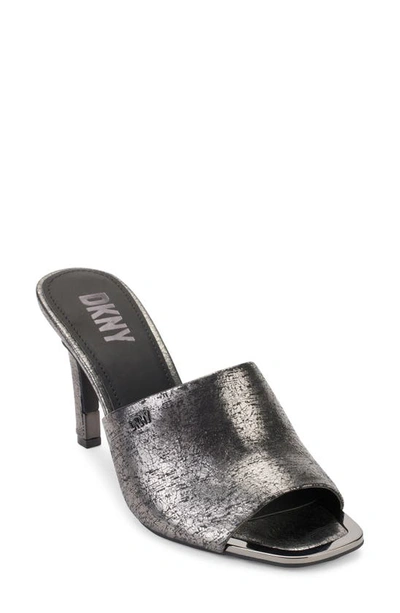 Shop Dkny Bronx Slip-on Mule Sandal In Dk Gunmetal