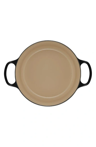 Shop Le Creuset Signature 5 1/2 Quart Round Enamel Cast Iron French/dutch Oven In Licorice