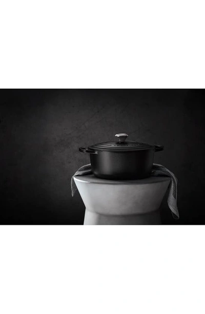 Shop Le Creuset Signature 5 1/2 Quart Round Enamel Cast Iron French/dutch Oven In Licorice