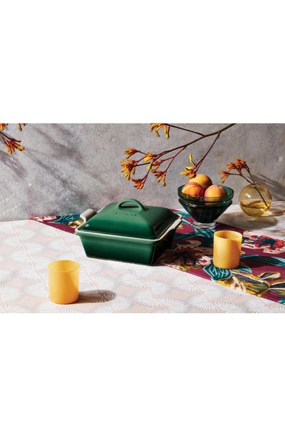 Le Creuset Heritage Stoneware Covered Square Casserole In Artichaut
