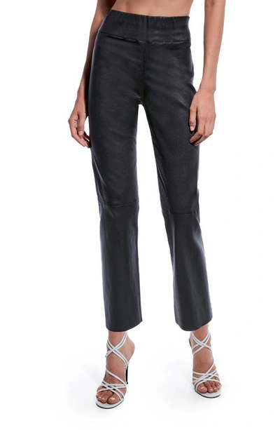 Shop As By Df Reagan Flare Leather Pants In Black