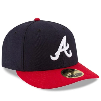 Shop New Era Navy/red Atlanta Braves Home Authentic Collection On-field Low Profile 59fifty Fitted Hat
