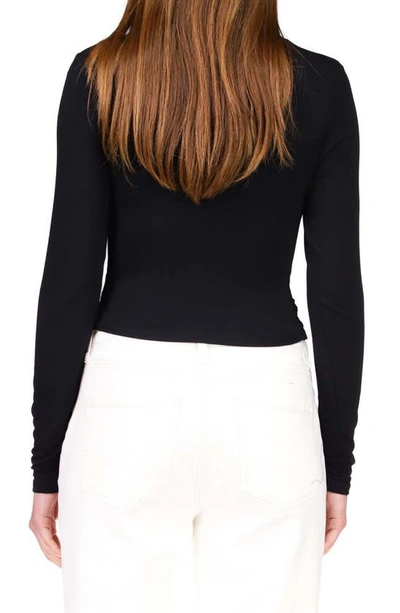 Sanctuary Keep It Sleek Knit Top In Blck