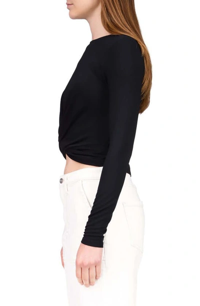 Sanctuary Keep It Sleek Knit Top In Blck