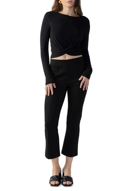 Sanctuary Keep It Sleek Knit Top In Blck