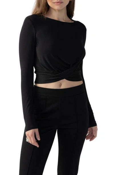Sanctuary Keep It Sleek Knit Top In Blck