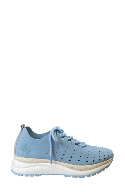 Otbt Alstead Perforated Sneaker In Light Blue