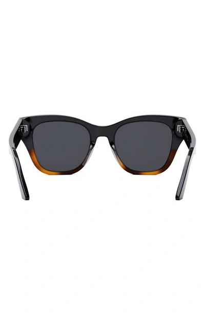Shop Dior 'signature B4i 52mm Butterfly Sunglasses In Shiny Black / Smoke