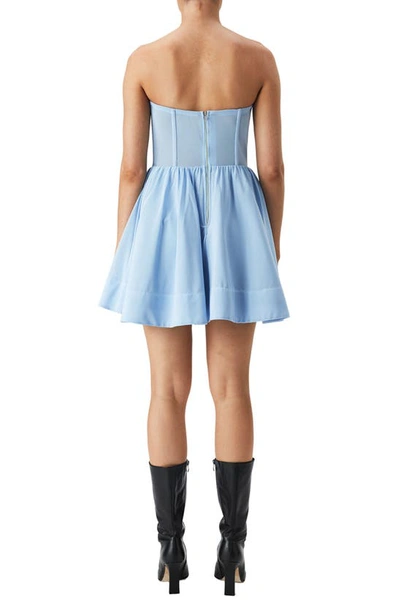 Shop Bardot Hart Corset Strapless Mini Dress In Artic Blue