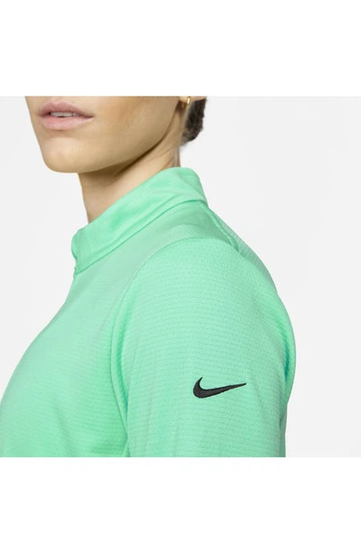Shop Nike Uv Victory Dri-fit Half Zip Golf Pullover In Light Menta/ Black