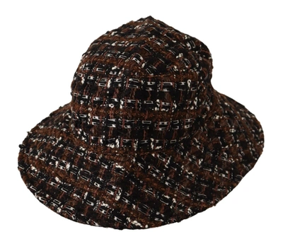 Shop Dolce & Gabbana Elegant Woven Multicolor Bucket Women's Hat