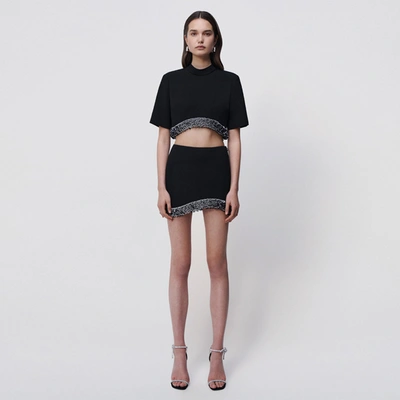 Shop Jonathan Simkhai Dua Embellished Mini Skirt In Black