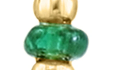 Shop Effy 14k Yellow Gold Emerald & Freshwater Pearl Earrings In Green
