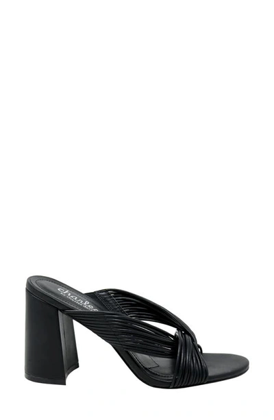 Shop Charles By Charles David Razzle Slide Sandal In Black Faux Leather