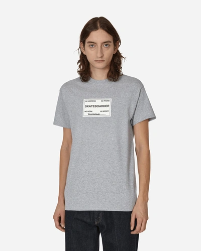 Shop Youth Club Business Card T-shirt In Grey