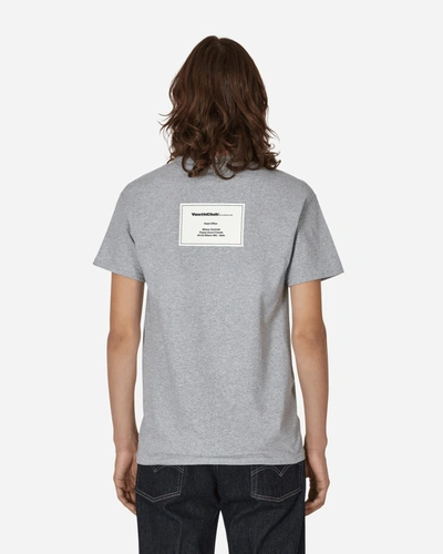 Shop Youth Club Business Card T-shirt In Grey