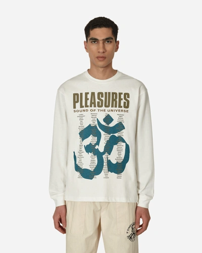 Shop Pleasures Universe Longsleeve T-shirt In White