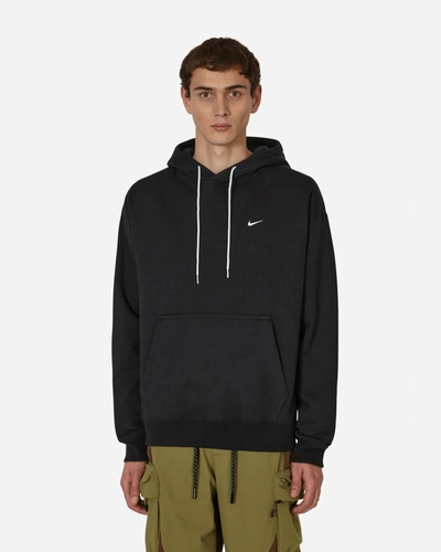 Shop Nike Solo Swoosh Hooded Sweatshirt Black In Multicolor