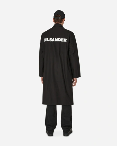 Shop Jil Sander Water-repellent Cotton Coat In Black