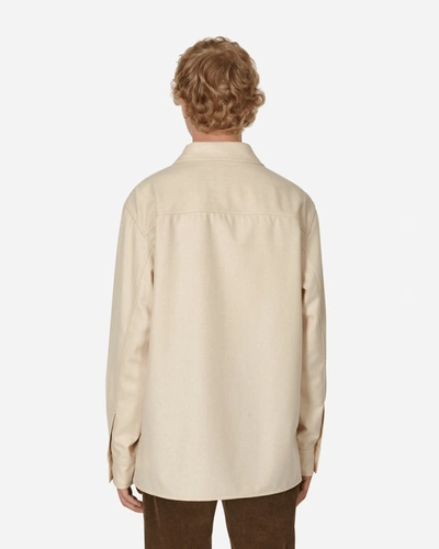 Jil Sander Lightweight Wool Shirt Jacket In Beige